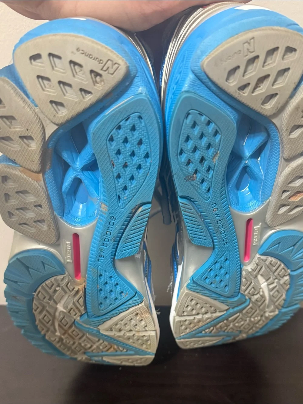 New Balance Silver and Blue Athletic Running Shoes